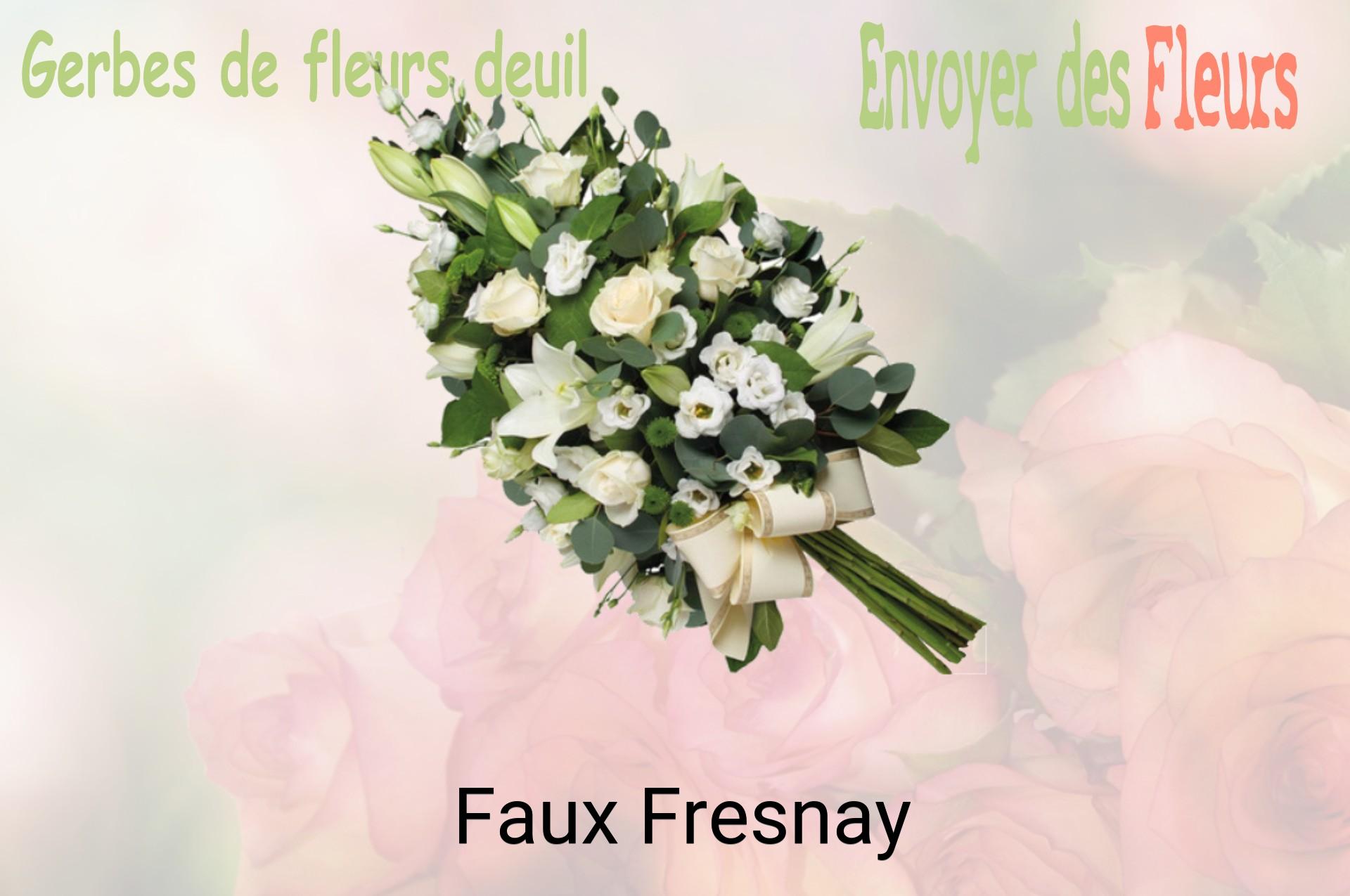 Gerbe de fleurs de deuil livrée à Faux-Fresnay